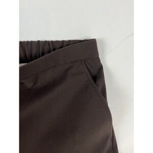 Sag Harbor Stretch Women's Size 8 Brown Wide Leg Elastic Waist Pants